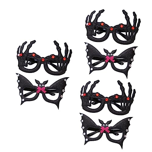 SOIMISS 6 Stk Fledermaus Brille lustige Halloween-Brille Halloween-Schädel-Requisiten halloween mitgebsel halllowen Partygeschenke Halloween-Brille Halloween-Party-Brille Plastik Black von SOIMISS