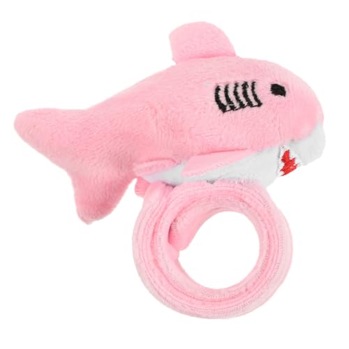 SOIMISS Plüschring Slap-Bands Freunde Stickig Hai-schnapparmband Dekorative Armbänder Frosch Wild Haustier Hai-Huggers-Armband Ratte Welpe Süßes Slap-Armband Spaß Rosa Baumwolle von SOIMISS