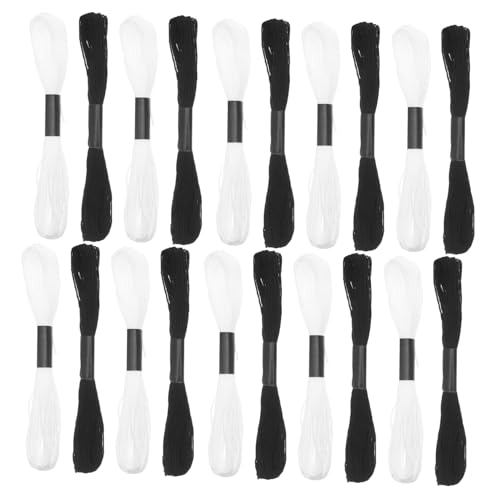 SOIMISS Schwarze und Weiße Baumwoll Stickgarn Cross Stitch Fäden für DIY Freundschaftsbänder Kleidung Verzierung Handarbeiten Schmuckherstellung SOIMISS Schwarze und Weiße Baumwoll Stickgarn Cross Stitch Fäden für DIY Freundschaftsbänder Kleidung Verzierung Handarbeiten Schmuckherstellung von SOIMISS