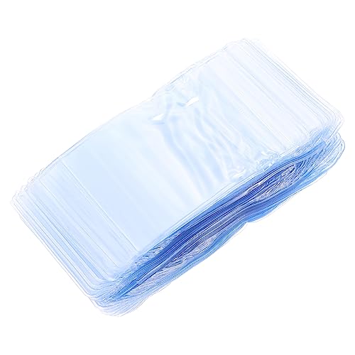 100st Transparente Tasche Selbstklebende Beutel Zur Aufbewahrung Toasterbeutel Inhaber Schnappen Durchsichtige Für Perlen Gestell Schmuckhalter Mülleimer Pvc Blue SOLUSTRE von SOLUSTRE