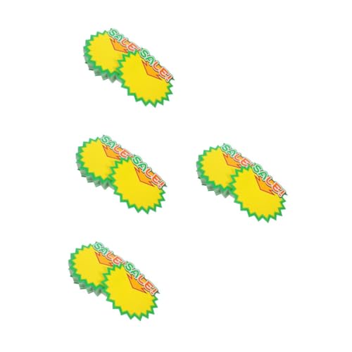 4 Sätze Explosiver Verkaufsdisplay Preislabels Einzelhandelsetiketten Flohmarktschilder Verkaufsaufkleber Garagenaufkleber Preisaufkleber Flohmarkt-tags Papier 100 Stück * 4 SOLUSTRE von SOLUSTRE