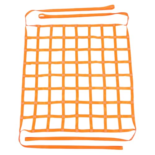 SOLUSTRE 1 Rollbehälter Schutznetz Takeling Umschleppen Netto Für Den Bau Schwerdoherd Frachtnetz Konstruktion Umgestaltet Schlepptauh Hebelnetz Cargo Hanging Net Polyester Orange von SOLUSTRE