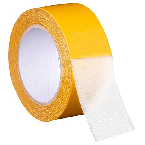 SOLUSTRE 1 Rolle Doppelseitiges Gewebeklebeband Verpackung Doppelt Vinyl Transparent Maskierung Im Freien Rohr Gitter Doppelseitiges Klebeband Schallisoliert Streifen Gelbes Papier Yellow von SOLUSTRE