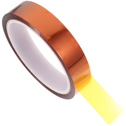 SOLUSTRE 1 Rolle Hochtemperaturbeständiges Klebeband Wärmebandspender Leitung einseitig Schutz packing tape paketband praktisches Wärmeband Hitzebeständige Bänder Polymerfolie aus Polyimid von SOLUSTRE