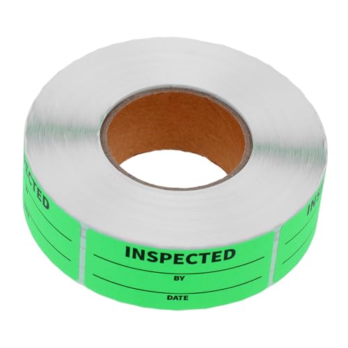 SOLUSTRE 1 Rolle Inventar-tags Aufkleber Prüfplaketten Inventaretikett Green Pvc von SOLUSTRE