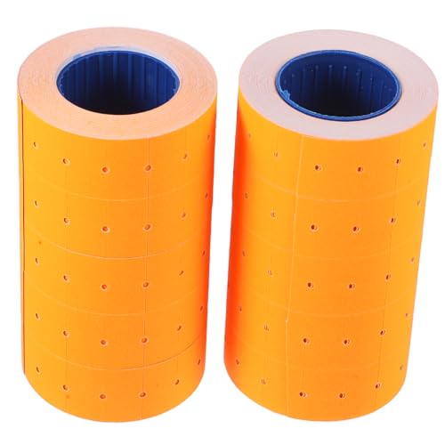 SOLUSTRE 1 Rolle Preisschildpapier Klebrig Fan-shop Etiketten Aufkleber Selbstklebendes Leeres Preisschild Preisschilder Für Waren Selbstklebendes Preisschild Klebeetikett Orange von SOLUSTRE