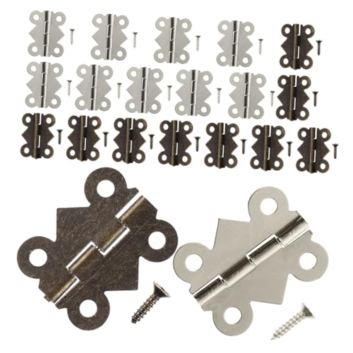 SOLUSTRE 1 Satz Butterfly-scharnier Schranktüren Schranktürstopper Soft-close-schrankscharniere Weicher Türschließer Kühler Türgriffe Schranktürscharnier Antike Schrankscharniere Eisen 20st von SOLUSTRE