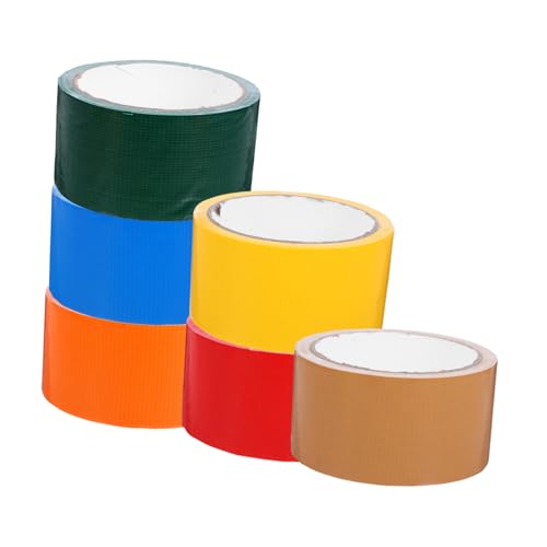 SOLUSTRE 1 Satz Farbiges Klebeband Messband Multifunktionales Klebeband Verpackungsklebeband Starkes Klebeband Teppichklebeband Klebeband-multipack Dekoratives Klebeband Stoff 6 Rollen von SOLUSTRE