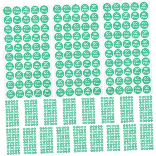 SOLUSTRE 1 Satz Gütesiegel Für Bestandene Qualitätskontrolle Qualitätskontrollaufkleber Besteht Prüfung Aufkleber Prüfaufkleber Rund Qc-aufkleber Versandetiketten Papier 1000 Stück von SOLUSTRE