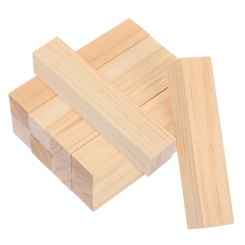 SOLUSTRE 1 Satz Holzmaterial Holzhandwerk Material Holzplatten Für Diy Projekte Holzschneiden Holzschnitzerei Dübelstangen Für Bastelarbeiten Diy Holzschnitzmaterial Langer Stock 10st von SOLUSTRE