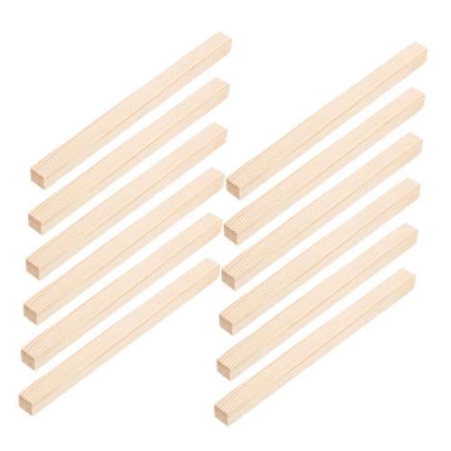 SOLUSTRE 1 Satz Massivholzleisten Holzstäbe Für Basteln Diy Holzleisten Diy Holzstäbe Mini Holzleisten Holzstäbe Xcm Handgefertigte Holzstäbchen Quadratische Stäbchen Hölzern Khaki 50 Stück von SOLUSTRE