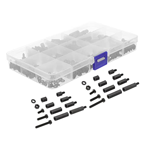 SOLUSTRE 1 Satz Nylonschraube Sechskant Abstandshalter Herstellung Pop elektrische Klemme Stift Gestell Draht schrauben Sechskantschraube Abstandshalter mit Sechskantkopf Abstandsset Black von SOLUSTRE