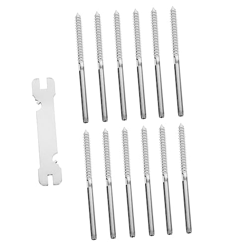 SOLUSTRE 1 Satz Schraubklemme Krankentrage Spanner Drahtseil Geländer System Griff Crimpen Zug Einfädler Abs Schrauben Deck Geländer Schraube Beschläge Für Decksgeländer Metall 12 Stück von SOLUSTRE