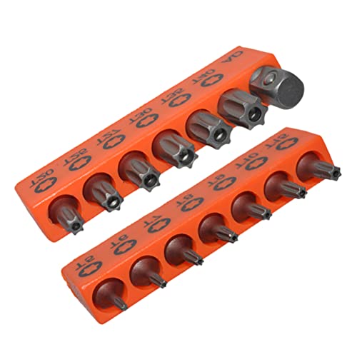 SOLUSTRE 1 Satz Torx-bit-satz Zange Ratsche Elektrowerkzeuge Aus Chrom T15-bit-treiber Trennen Flacher Schraubendreher Schlüssel Magnetische Bohrerhalter Schnecke S2-legierter Stahl Orange von SOLUSTRE