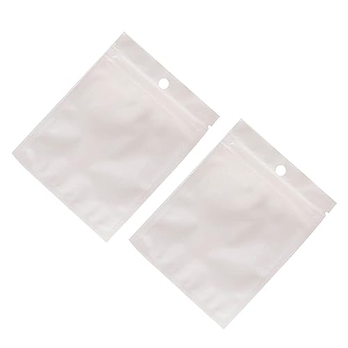 SOLUSTRE 1 Satz -beutel Aufbewahrungssack Storage Pockets Aufbewahrungsbeutel Kraftpapiertüte Sealed Bag Müll Tasche Würfel Plätzchentüten Verschlussbeutel Perlglanzfolie Weiß 100st von SOLUSTRE