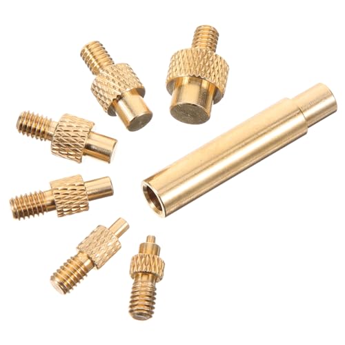 SOLUSTRE 1 Set Set Druckkopf Muttereinsätze Einsatzspitzen Für Lötkolben Wärmeeinsätze 3D Drucker Gewindeeinsatz Gewindeeinsätze Für Holz 3D Druckerteil Gewinde Rändelmuttern Golden von SOLUSTRE