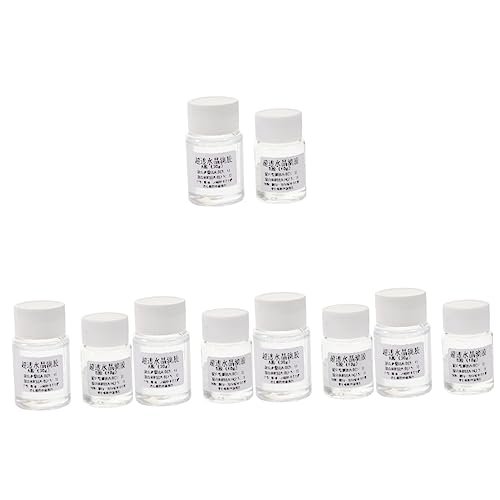 SOLUSTRE 10 Sätze Epoxidklebstoff funkeln Schmuck Edelsteine 2-teiliges Epoxid ab epoxidharzkleber clear glue 2-Komponenten-Epoxy-Kleber klar Bausatz aus Epoxidharz Harz Epoxid Transparent von SOLUSTRE