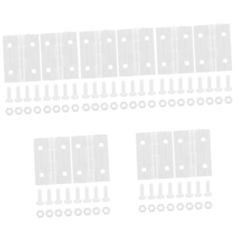 SOLUSTRE 10 Sätze Scharnier Deckel Türhaken Stopper sperren Abdeckung tragbar fangen Standard Regalhalterungen schwere Ausführung rahmenlos Bi überlagern voll Begrenzer Loch Stk Transparent von SOLUSTRE