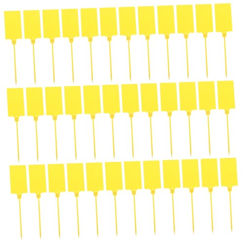 SOLUSTRE 100St Anhänger zum Aufhängen Versandetikett Papier für Thermoetikettendrucker Punkt etiketten mit schnur Preisschilder das Etikett Kabeletiketten leere Tag-Verzierung pp Yellow von SOLUSTRE