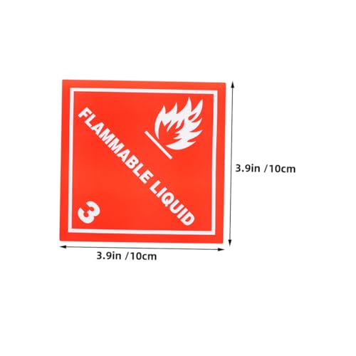 SOLUSTRE 100 Stücke Brandschutzetiketten Aufkleber Klebeaufkleber Etiketten Aufkleber für Container Luft- und Seefracht von SOLUSTRE