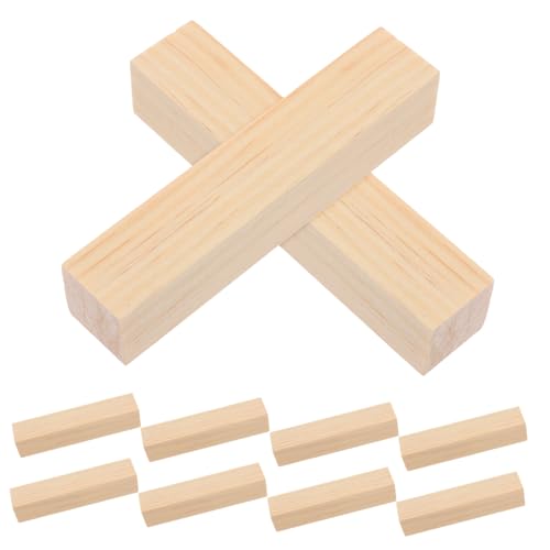 SOLUSTRE 10St Holzmaterial holzschnitzerei Holzhandwerk Material Holzschneiden Holzplatten für Heimwerkerprojekte Holzveredelung Dübelstangen für Bastelarbeiten Hartholzdübel Holzstab von SOLUSTRE