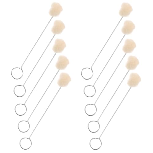 SOLUSTRE 10St Werkzeug zum Färben von Leder Seife Polieren Krawattenfarbe gefilzte Wolle Sattelseife Produkt kardiert Fusselentferner Bausatz Wollkleckser Wollknäuelbürste von SOLUSTRE