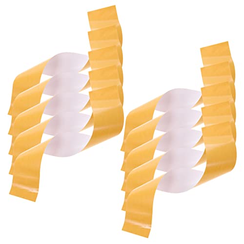 SOLUSTRE 10St doppelseitiges Klebeband Kabel im Freien doppelseitiges Teppichklebeband Trans-Tape Haken klebeband doppelseitig double sided tape werkzeug Doppelklebeband Holzband PVC Yellow von SOLUSTRE