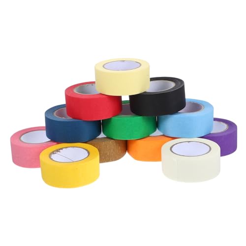 SOLUSTRE 12 Rollen Buntes Malerband Sammelalbum Niedliches Klebeband DIY Washi Tape Dekoratives Klebeband Klebeband Planerzubehör Dekoratives Washi Tape Geschenkband Für von SOLUSTRE