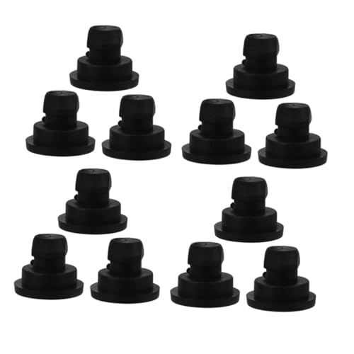 SOLUSTRE 12 Stk Fußstecker Runde Behälter Cnc-motor Schrittmotor Gelochter Mousse-ring Formen Für Keksringe Gelee-mousse-ringe Gewürzlöffel, Pinzette Fußpolster-kochgeschirr Gummi Black von SOLUSTRE