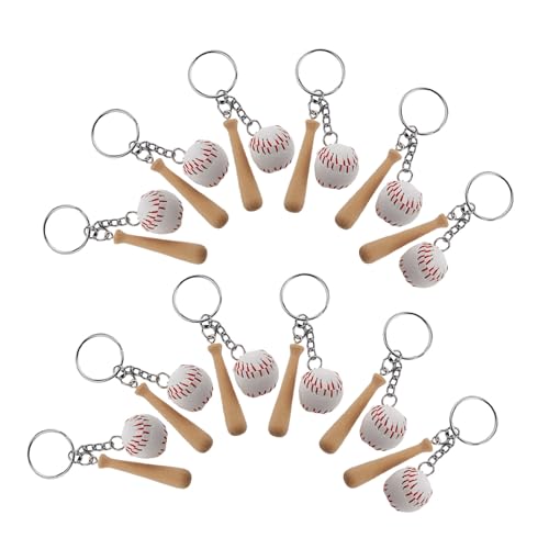 SOLUSTRE 12 Stück Teiliges Baseball Schlüsselanhänger aus PU und Holz Dekorative Party gastgeschenke für Kindergeburtstag Leichte Tragbare Baseball schlüsselringe als Stylisches Zubehör SOLUSTRE 12 Stück Teiliges Baseball Schlüsselanhänger aus PU und Holz Dekorative Party gastgeschenke für Kindergeburtstag Leichte Tragbare Baseball schlüsselringe als Stylisches Zubehör von SOLUSTRE
