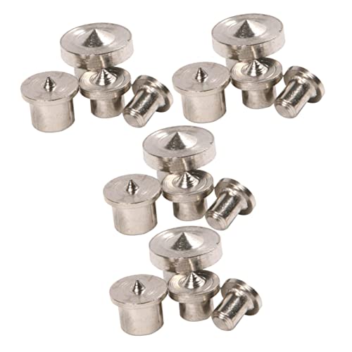 SOLUSTRE 1set Locator Handwerkzeug Holzbohrer Holzverbindungshilfe Bohrlochmarkierer Bohrlochmarkierung Tisch Fliesenwerkzeuge Mittelstiftdübel Dübel Zapfenmitte Metall Chrom Silver 16pcs von SOLUSTRE