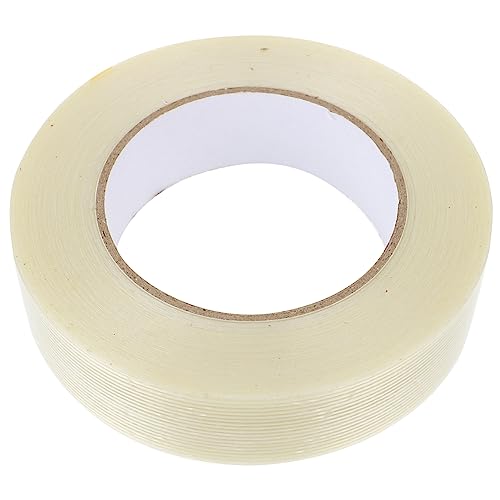 SOLUSTRE 1stk Glasfaserband Fiberglas-umreifungsband Kanalisation Glasfaser-packband Verstärktes Packband Schwarzes Dichtmittel Wasserdicht Modellkleber Klebstoff Filament-klebeband Weiß von SOLUSTRE