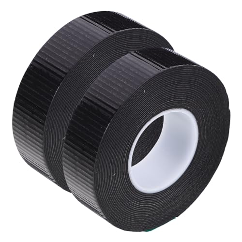 SOLUSTRE 2 Rollen Trans-Tape Klebeband nachfüllt Nachfüllungen Fort transparent im Freien Plane professionelles Isolierband schwarzes Isolierband isoliertes Isolierband Butylkautschuk Black von SOLUSTRE