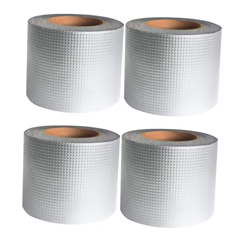 SOLUSTRE 2 Sätze Butylband Aus Aluminiumfolie Versiegelung Teppichunterlage Oberbeleuchter Rohr Luft Uv-klebeband Bausätze Reparatur Doppelt Einheit Leitung Bleifolie Silver 2 Rollen * 2 von SOLUSTRE