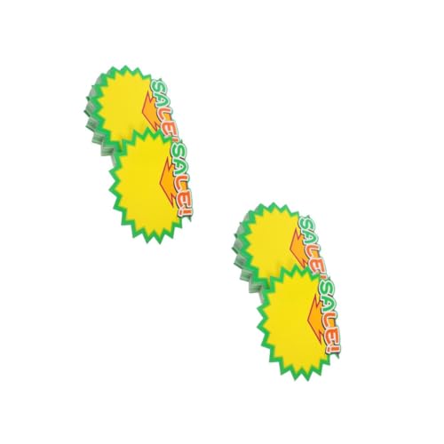 SOLUSTRE 2 Sätze Explosiver Verkaufsdisplay Preislabels Einzelhandelsetiketten Einzelhandelsschilder Rustikal Verkaufsschild Einzelhandelspreis Verkaufsetikett Papier 100 Stück * 2 von SOLUSTRE