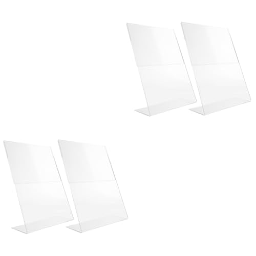 SOLUSTRE 2 Sätze Transparente Tischkarten Staffelei Stehen Monitorständer Papierständer Visitenkarten Plakatwand Stand Menü Steht Acryl-schilderhalter Für Den Tisch Tischständer 2 Stück * 2 von SOLUSTRE