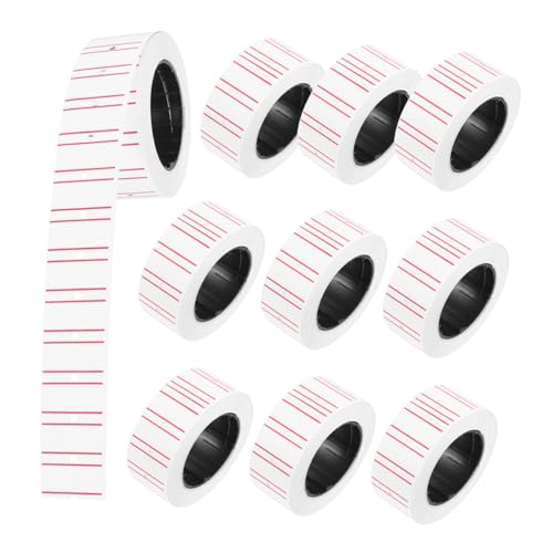 SOLUSTRE 20 Rollen Codierung Papier Tags Für Den Handel Selbstklebendes Preisetikettenpapier Tags Für Geschäfte Etikettenetikett Aus Papier Selbstklebender Preisschild-aufkleber Weiß von SOLUSTRE