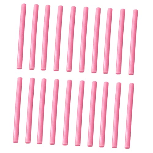 SOLUSTRE 20 Stück Klebestifte Sprühkleber Zuckerwatte Sticks Cake Pop Sticks Glitzer Klebestifte Kaffee Rührstäbchen Heißkleber Set Schmelzklebstoffstab Klebestifte Rosa von SOLUSTRE