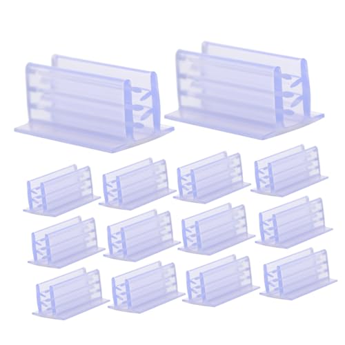 SOLUSTRE 20 Stück Werbeschild Clip Rack Regal Transparentes Buchregal Etikettenhalter Regaletikett Transparentes Pvc von SOLUSTRE