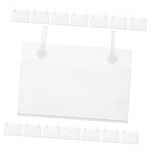 SOLUSTRE 20St Etikettenhalter etiketten aufkleber preisschilder Preisschild Halter Etiketten für Geschäfte Etiketten Clips Transparente Preisschild-Clips Inhaber von Marktetiketten PVC von SOLUSTRE