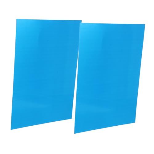 SOLUSTRE 2St Gravierte bedruckte Aluminiumplatte Aluminiumfolie metallkarte Metall Dekoration Gravurplatte Aluminiumblech dauerhaftes Vinyl buntes Papier farbige Zellophanfolie Blue von SOLUSTRE