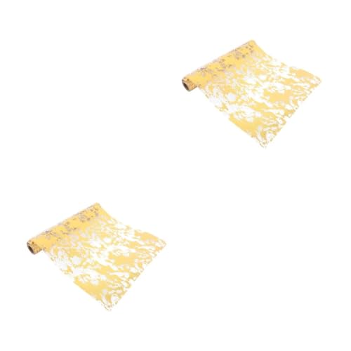 SOLUSTRE 2st Tischläufer Aus Goldfolie Und Silberfolie Metallische Tischdecke Thanksgiving-Dekorationen Für Den Tisch Weihnachtliche Tischdekoration Glitzer Tischläufer Polyester Golden von SOLUSTRE