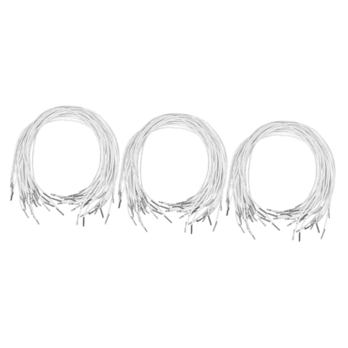 SOLUSTRE 3 Sätze Hut Elastische Kordel Elastische Schnur Für Armbänder Elastische Seile Elastisches Stachelseil Elastische Seilschnur Elastische Schlaufe Rostfreier Stahl Weiß 30 Stück * 3 von SOLUSTRE