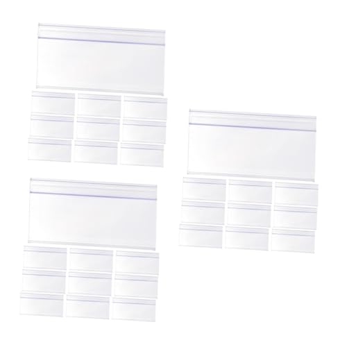 SOLUSTRE 3 Sätze Preisschild Für Glaskarte Etikettenhalter Für Bibliotheksregale Preisschild-clip Drahtregal-etikettenhalter Preishalter Schildhalter Transparent Plastik 20 Stück * 3 von SOLUSTRE