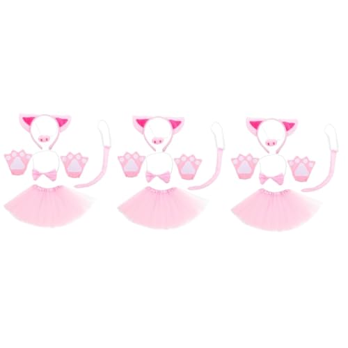 SOLUSTRE 3 Sätze Schweinekostüm für Schweinstirnband Schweineohren Stirnband Halloween-Tutu und Ohren Party Rock Tierkostüm für Kindergartenkostüm Plastik Rosa SOLUSTRE 3 Sätze Schweinekostüm für Schweinstirnband Schweineohren Stirnband Halloween-Tutu und Ohren Party Rock Tierkostüm für Kindergartenkostüm Plastik Rosa von SOLUSTRE