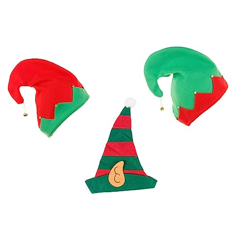 SOLUSTRE 3 Stück Teiliges Weihnachts Elfenmützen Rot Grün Gestreift Festliche Clownsmütze Partyhut für Erwachsene Weihnachten Karneval Familienfeier SOLUSTRE 3 Stück Teiliges Weihnachts Elfenmützen Rot Grün Gestreift Festliche Clownsmütze Partyhut für Erwachsene Weihnachten Karneval Familienfeier von SOLUSTRE