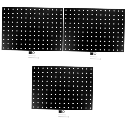 SOLUSTRE 3pcs Lochblech Aus Metall Gestell Heringe Steckbrettpflöcke Pegboard -haken Anbindung Haken Für Lochwand Große Pegboard-becher Steckbrett-behälter Steckbrett-montageset Black Eisen von SOLUSTRE