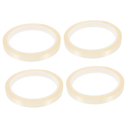 SOLUSTRE 4 Rollen Hochtemperaturbeständiges Klebeband Vinyl Haken Rohre insulation tape isolierklebeband Sublimationswärmeband Löten von Heizband subsensitiver Silikonkleber Transparent von SOLUSTRE