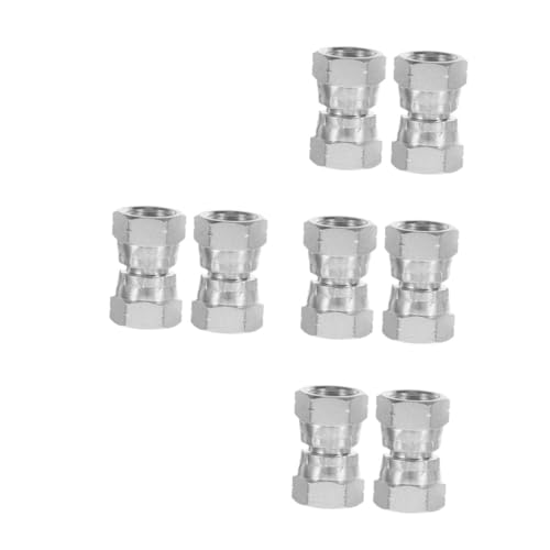 SOLUSTRE 4 Sätze 4 Sets Drehgelenk Reifen Luftkompressor Luftschlauch Tragbarer Luftkompressor Luftkompressoren Luftwerkzeug Schnellkupplung Adapter Flansch Basis T Stück Muttern 2 Stück * 4 von SOLUSTRE