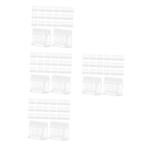 SOLUSTRE 4 Sätze Aktenordner Große Büroklammern Kunststoff-papierverschlüsse Büroklammern Mittel Eckclip Große Farbige Büroklammern Seitenclip Taschenclips Transparent Plastik 20 Stück * 4 von SOLUSTRE